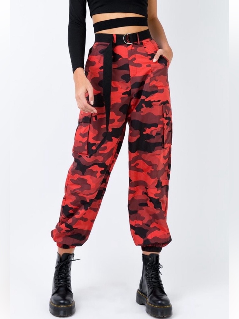 I.AM.GIA Viper Camo Cargo Joggers High Waist